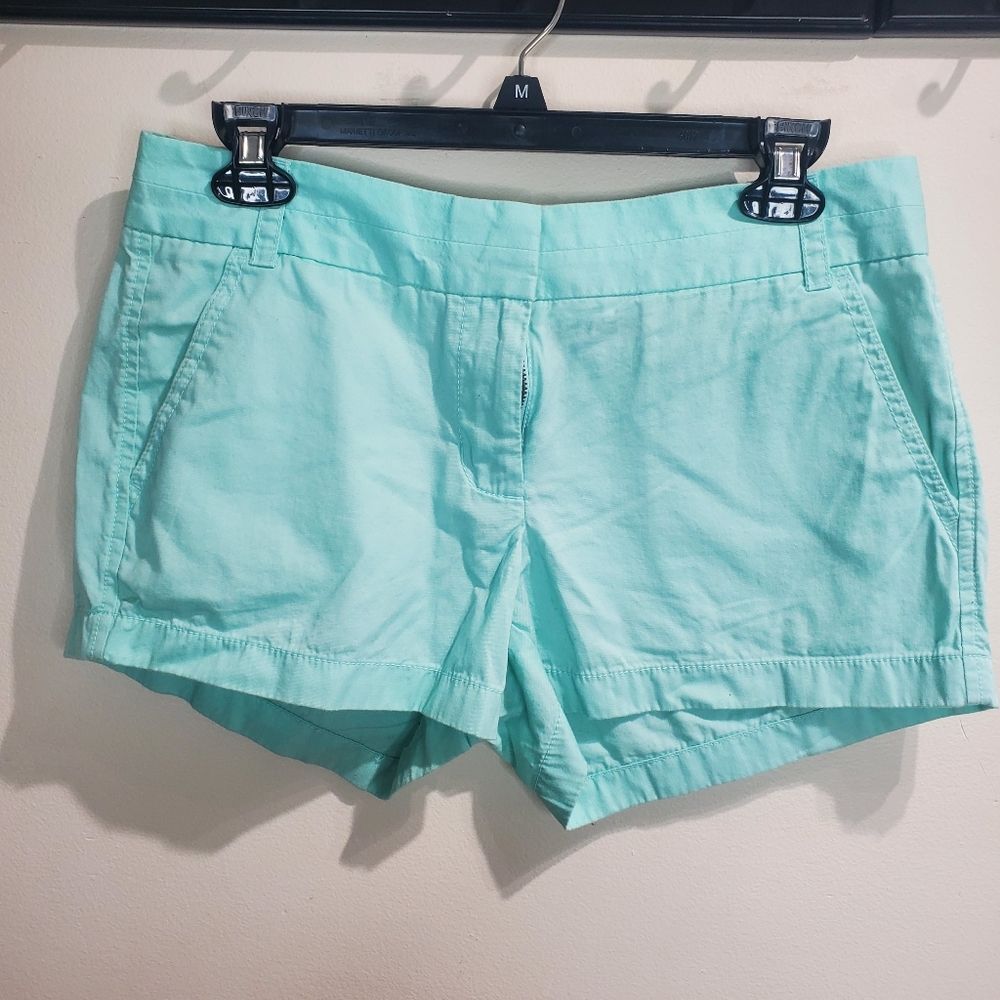 J.Crew blue cotton chino broken in shorts size 4
